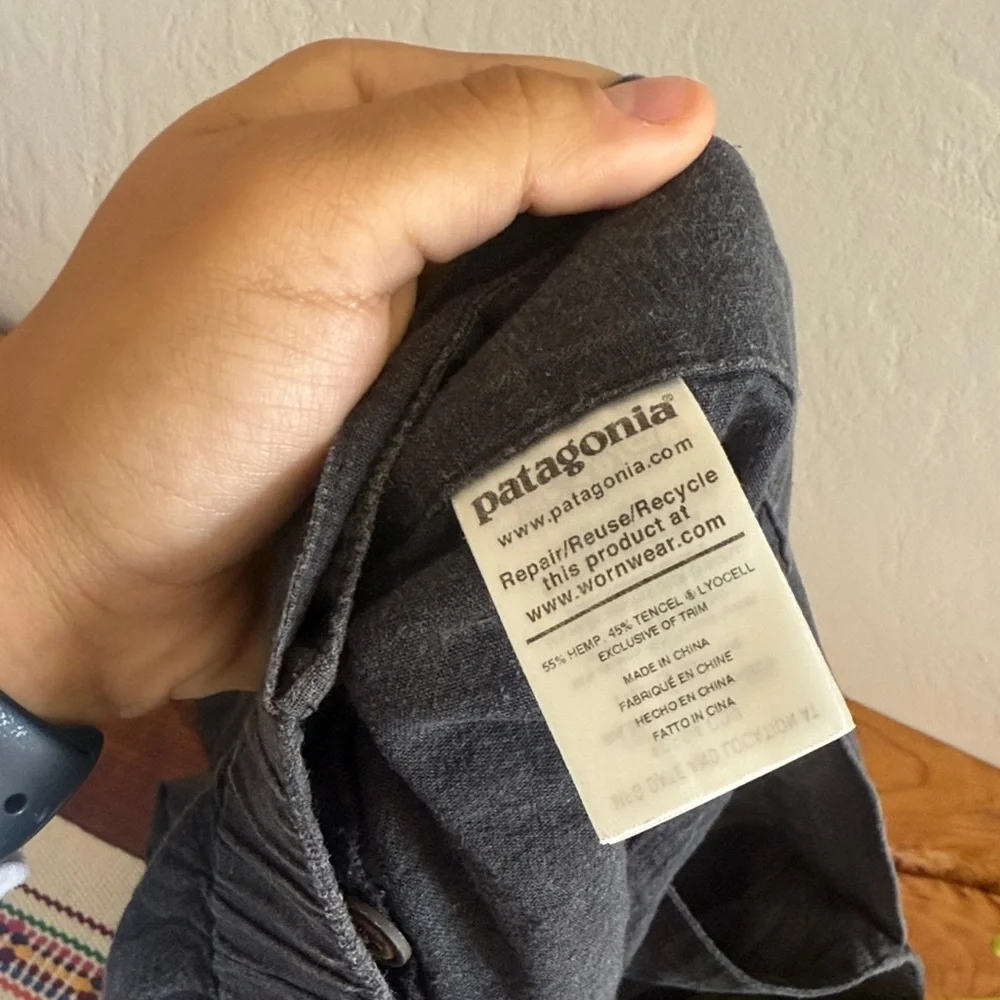 Patagonia Charcoal Wide Leg Wrap Pants - Picture 8 of 9